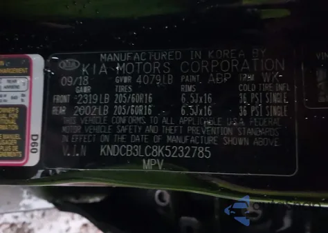 2019 Kia Niro Fe z USA, uszkodzony, nr VIN KNDCB3LC8K5232785